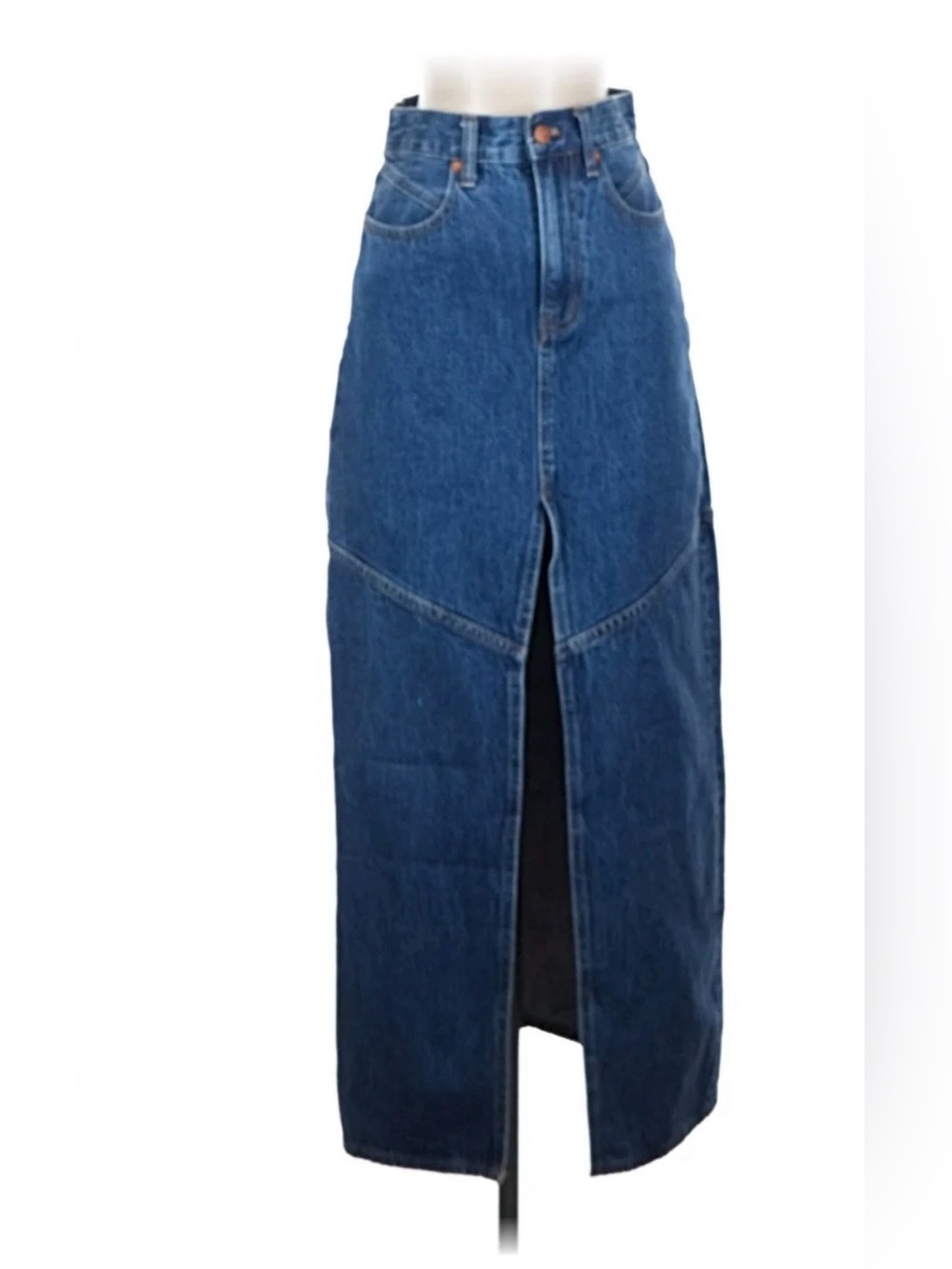 Madewell Full Length Denim Skirt